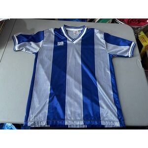 Union Jack  Adult  Blue and White Soccer Jersey Shirt Size M Vintage